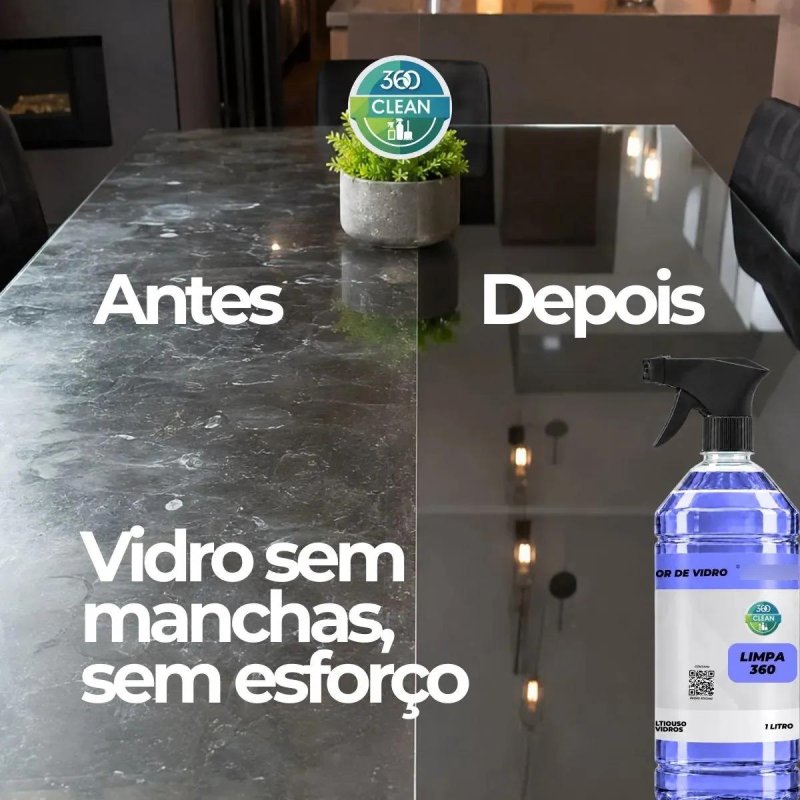 Limpa Vidros 360 Clean Eficiente E Top 1l