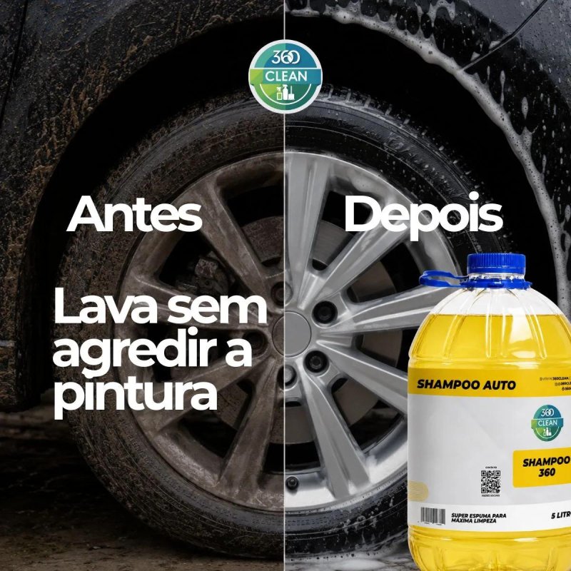 Shampoo 360 Clean - Shampoo Automotivo 5l Galao Transparente