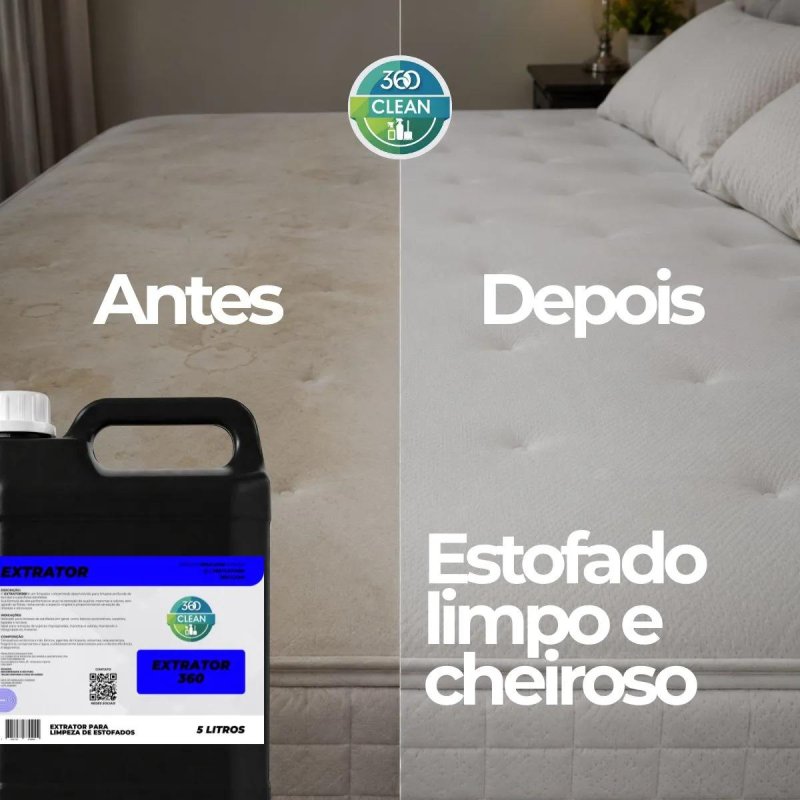 Extrator 360 Clean - Detergente Limpa Estofado Pra Extratora