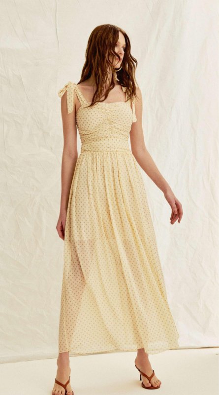 Vestido Alça Laço Poá