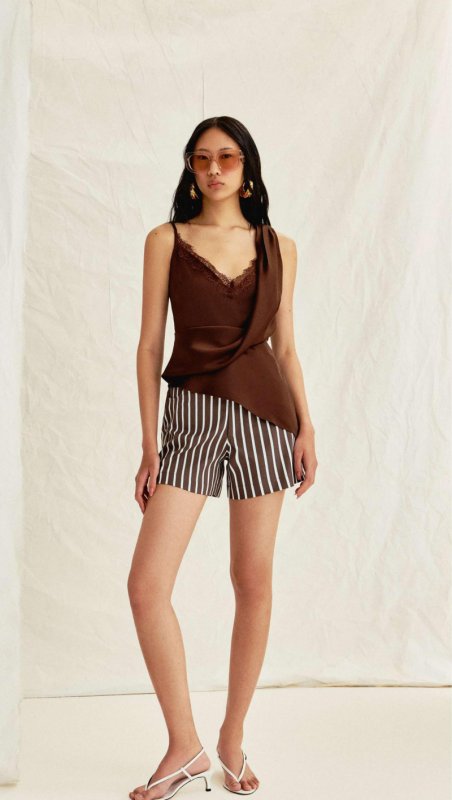 Blusa Cetim com Renda