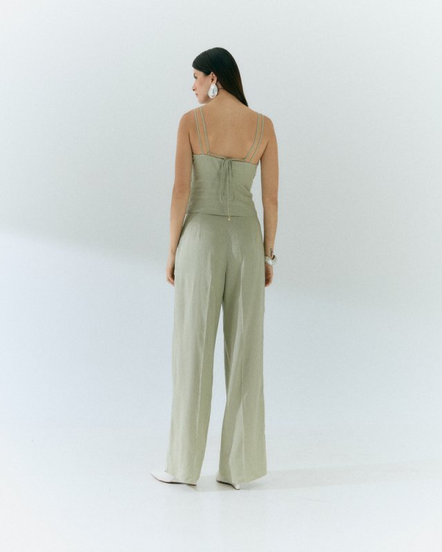 Regata Viscose Alças Finas com Amarração nas Costas