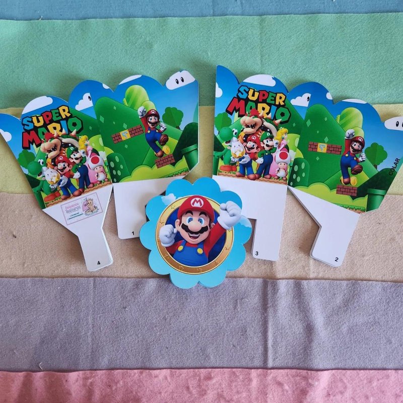 Kit Festa 10 Centro De Mesa Cachepô Aniversário Super Mario