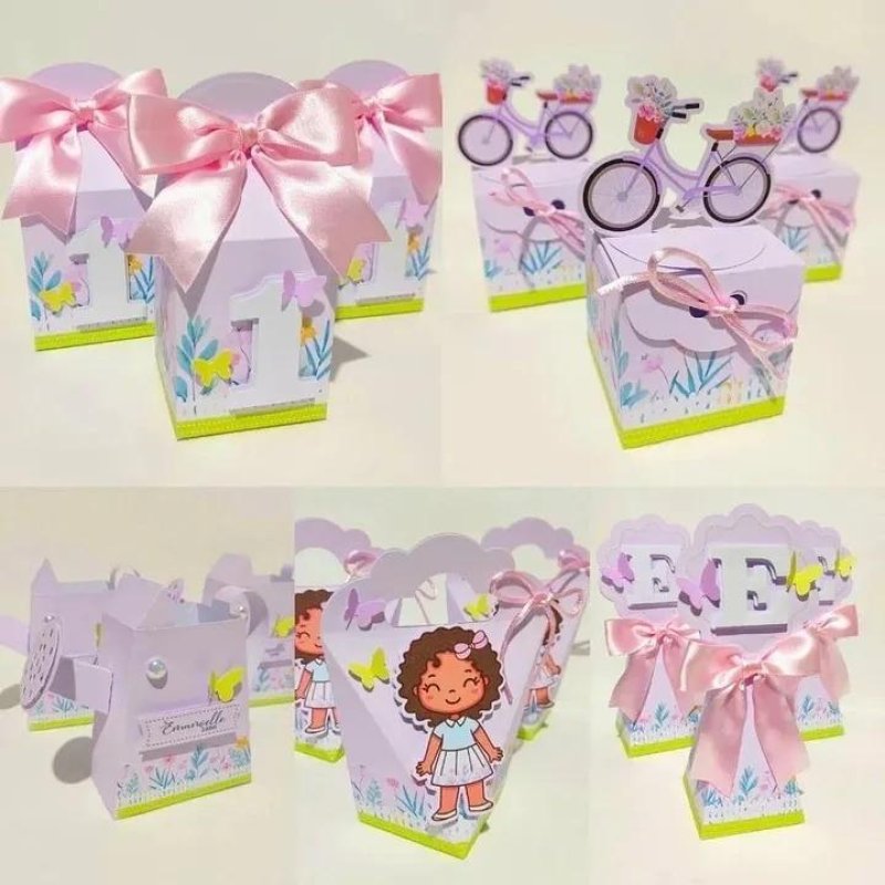 Kit Personalizado 10 Caixinhas Aniversário Jardim Encantado
