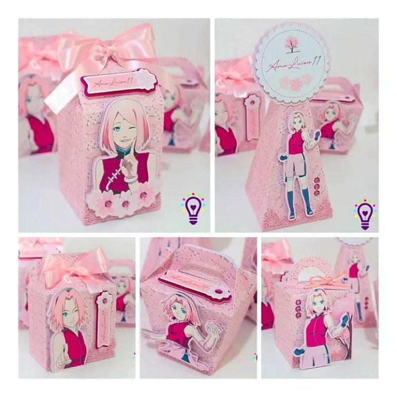 Kit Personalizado 10 Caixinhas Festa Aniversário Sakura 2