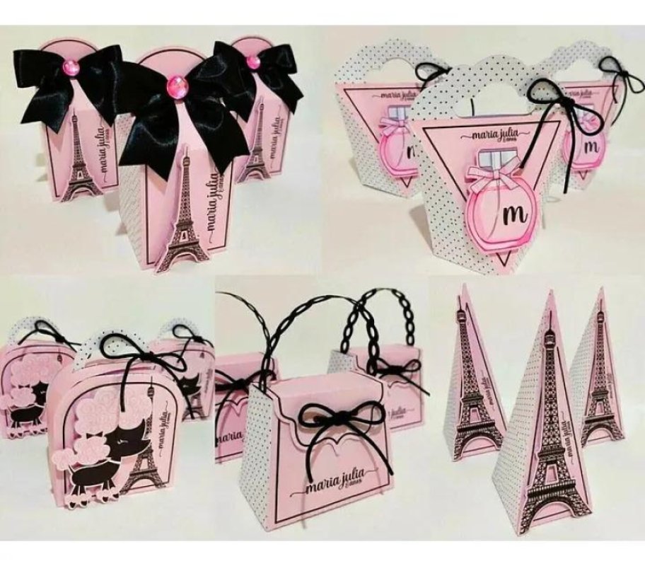 Kit Personalizado 10 Caixinhas Festa Aniversário Paris