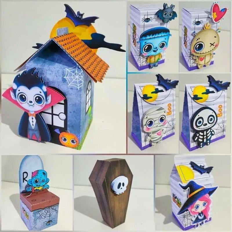 Kit Personalizado 10 Caixinhas Festa Aniversário Halloween 3