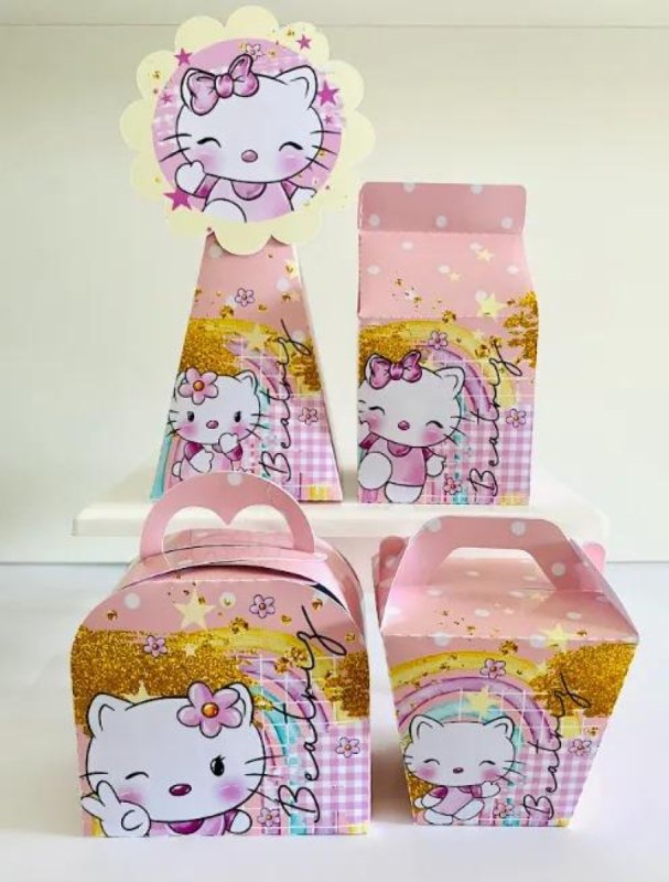 Kit Personalizado 10 Caixinhas Aniversário Hello Kitty 2
