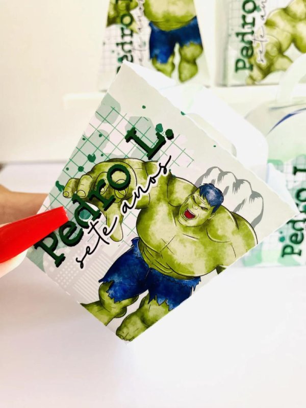 Kit Personalizado 10 Caixinhas Festa Aniversário Hulk