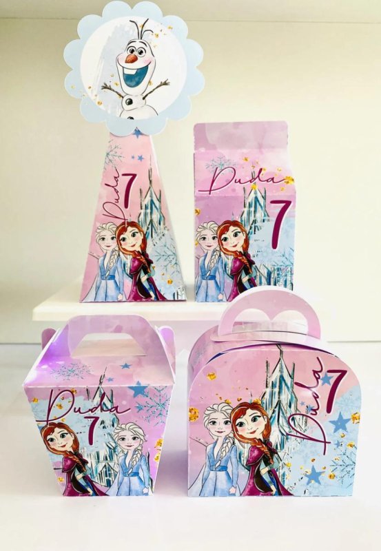 Kit Personalizado 10 Caixinhas Festa Aniversário Frozen
