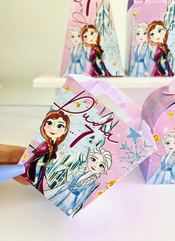 Kit Personalizado 10 Caixinhas Festa Aniversário Frozen
