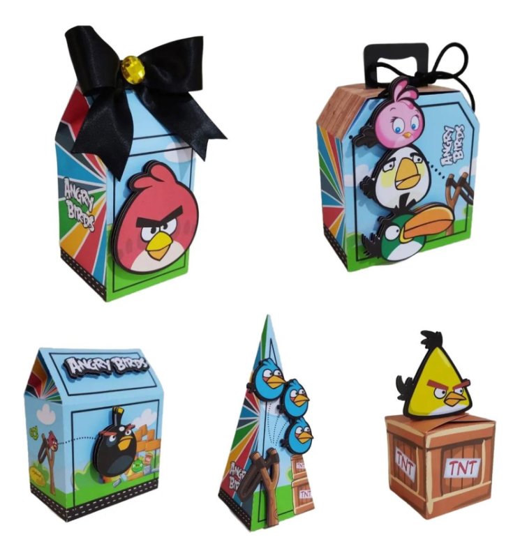 Kit Personalizado 10 Caixinha Aniversário Angry Birds Festa