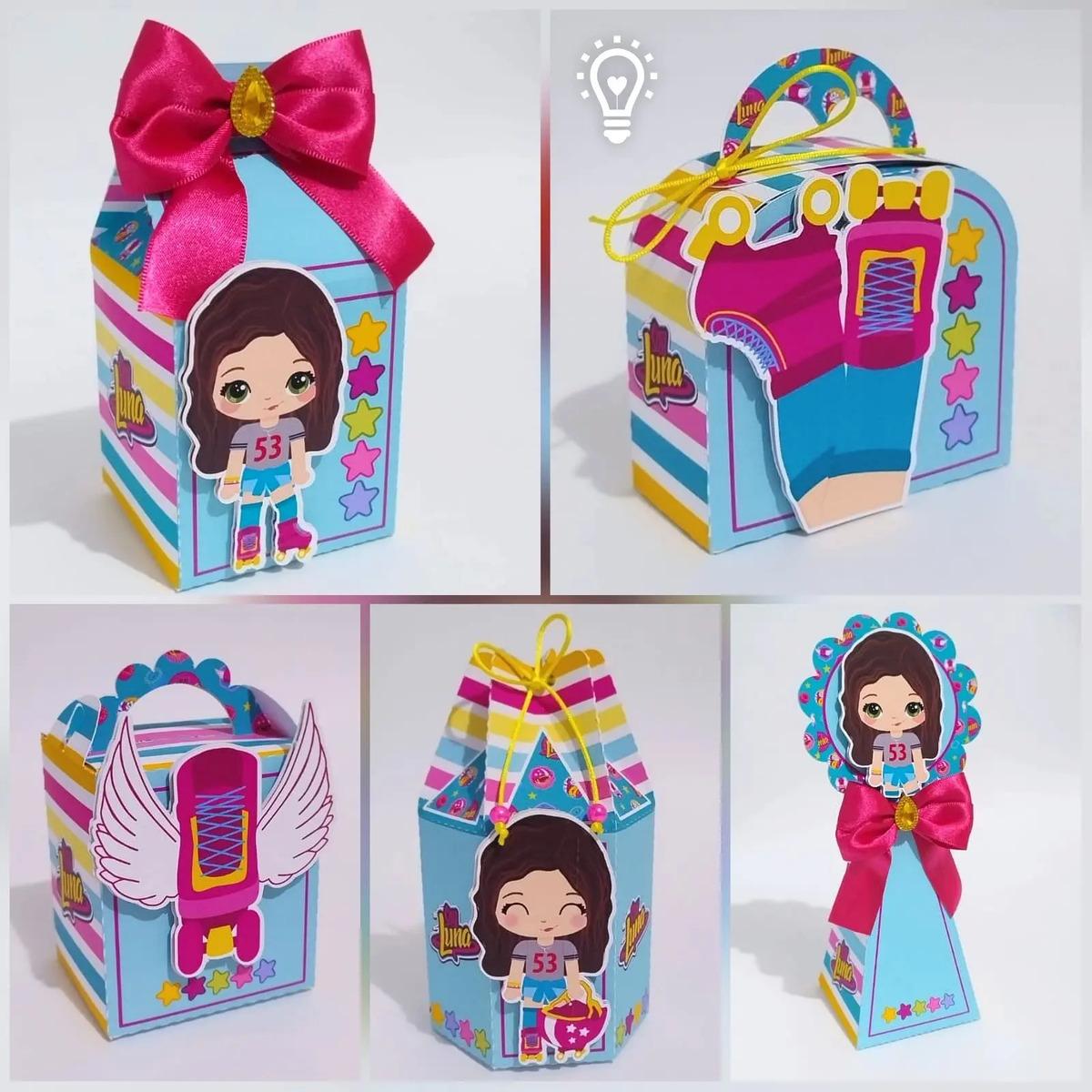 Kit Personalizado 10 Caixinhas Festa Aniversário Sou Luna