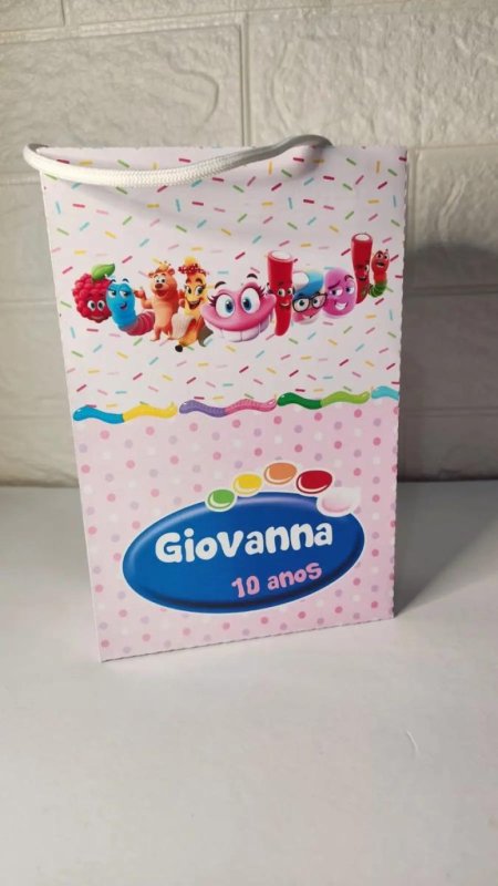 Kit 10 Sacolinhas Personalizada Festa Aniversário Fini