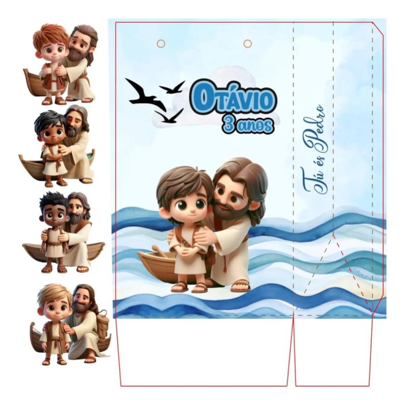 Kit 10 Sacolinhas Personalizada Festa Aniversário Pedro