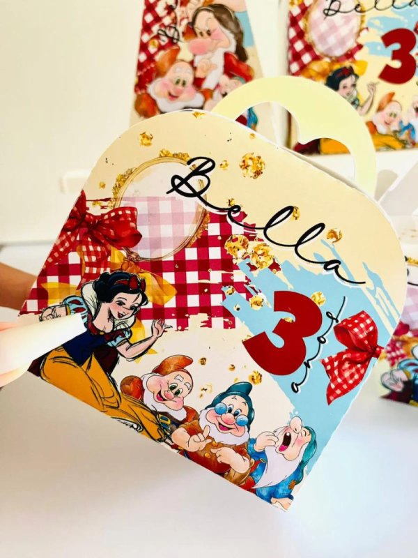 Kit Personalizado 10 Caixinhas Aniversário Branca De Neve 5