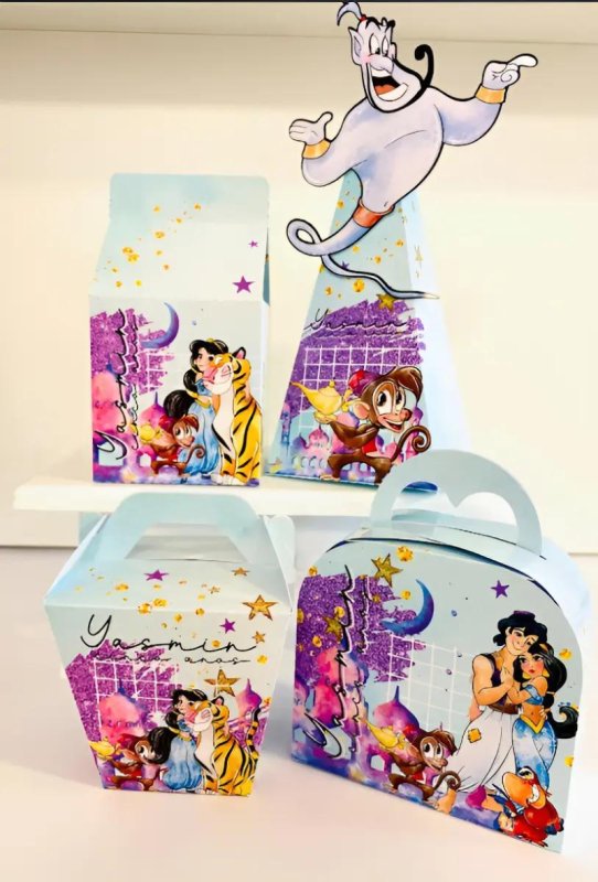 Kit Personalizado 10 Caixinhas Festa Aniversário Aladdin