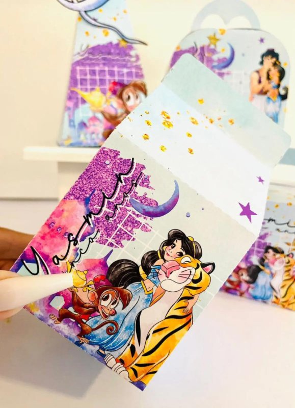 Kit Personalizado 10 Caixinhas Festa Aniversário Aladdin