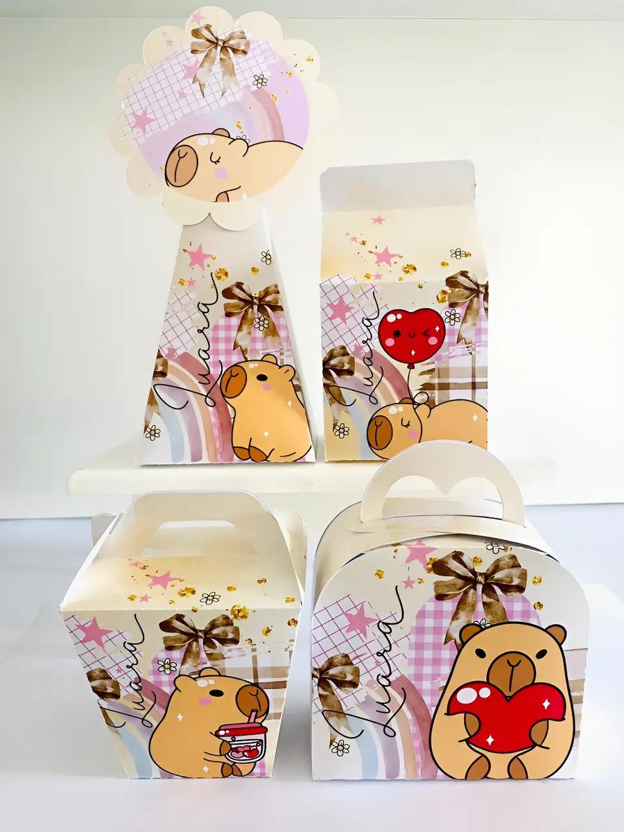 Kit Personalizado 10 Caixinhas Festa Aniversário Capivara
