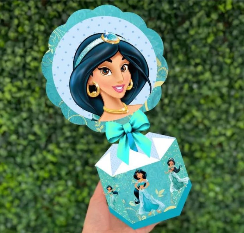 Kit Personalizado 10 Centro De Mesa Aniversário Jasmine Azul