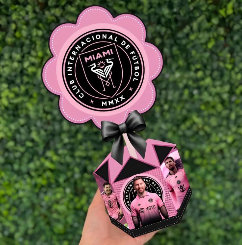Kit Personalizado 10 Centro Mesa Aniversário Inter Miami