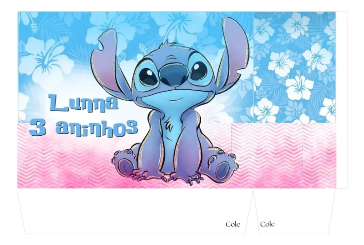 Kit 10 Sacolinhas Personalizada Aniversário Lilo & Stitch 1