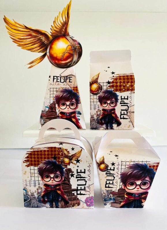 Kit Personalizado 10 Caixinhas Aniversário Harry Potter