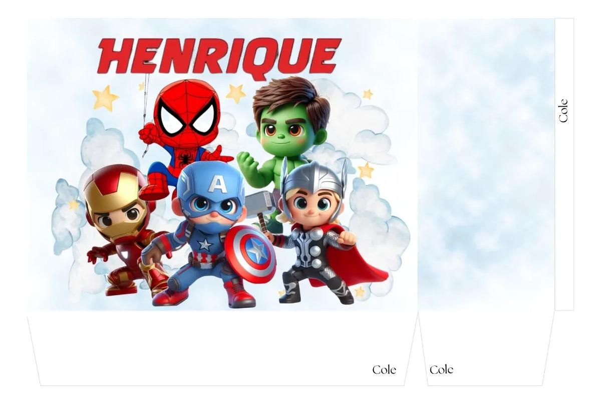 Kit 10 Sacolinha Personalizada Festa Aniversário Vingadores1
