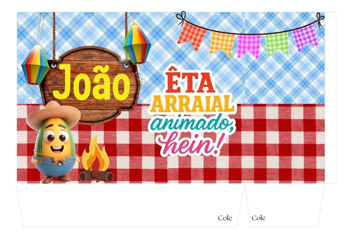 Kit 10 Sacolinhas Personalizada Aniversário Festa Junina 1