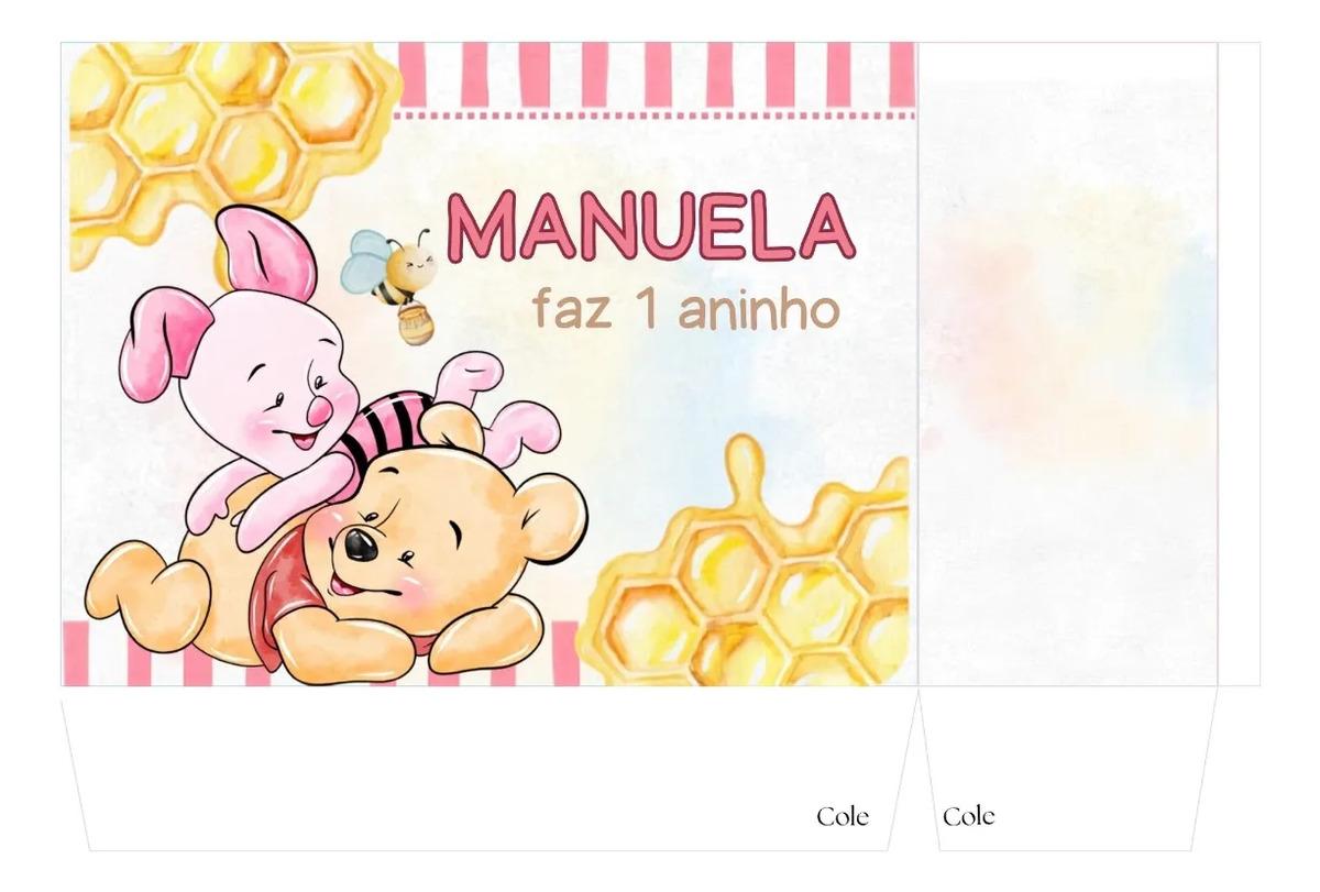 Kit 10 Sacolinhas Personalizada Aniversário Ursinho Pooh 6