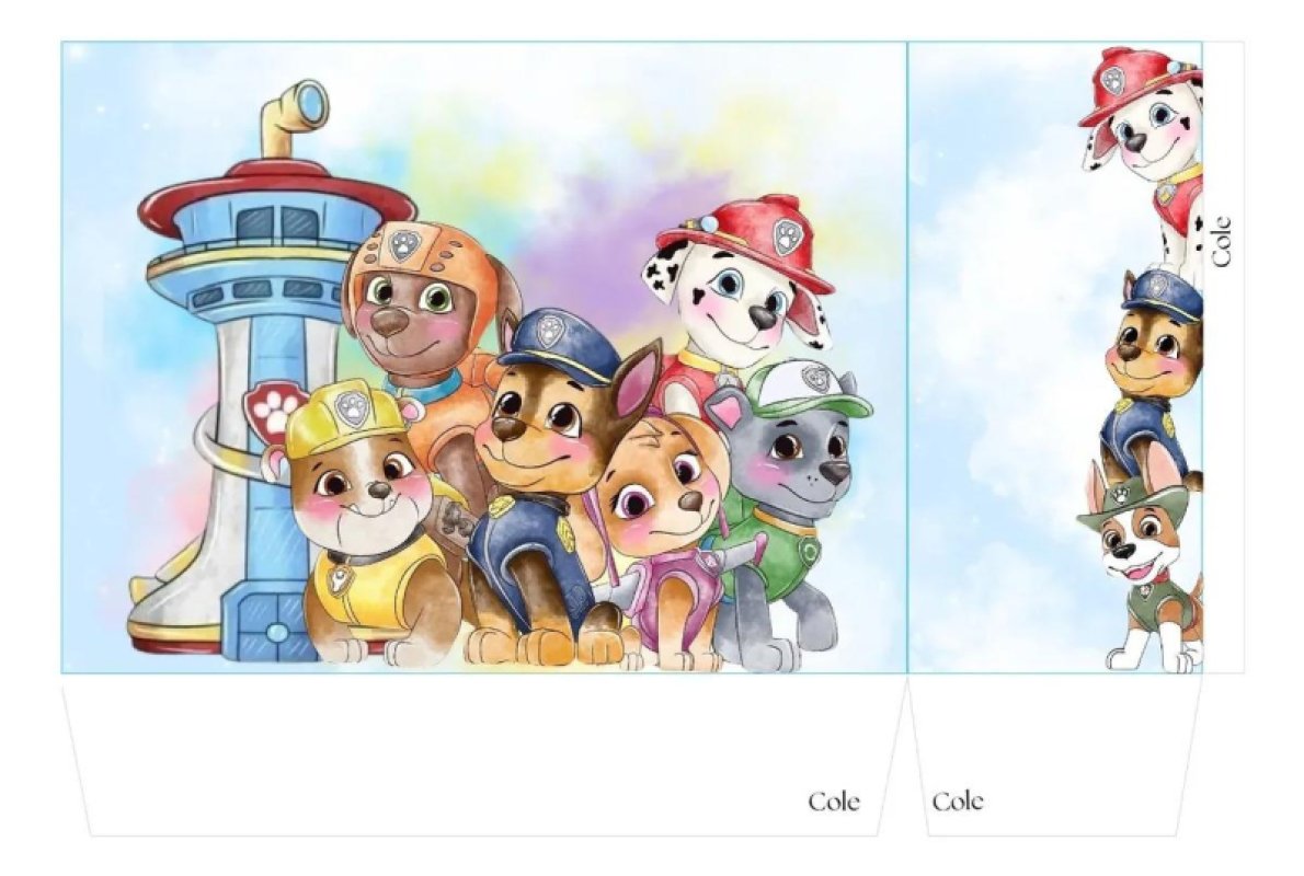 Kit 10 Sacolinha Personalizada Aniversário Patrulha Canina 3