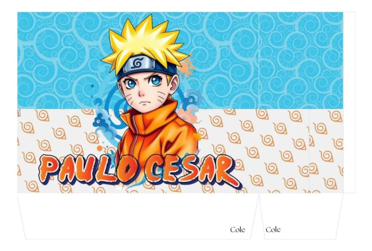 Kit 10 Sacolinhas Personalizada Festa Aniversário Naruto 2