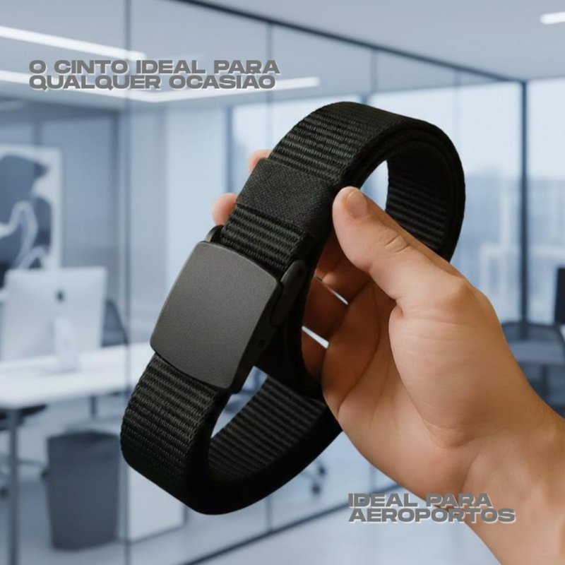 Cinto Masculino Militar Fivela Engate Rápido Ajustável Reforçado Antialérgico Tático